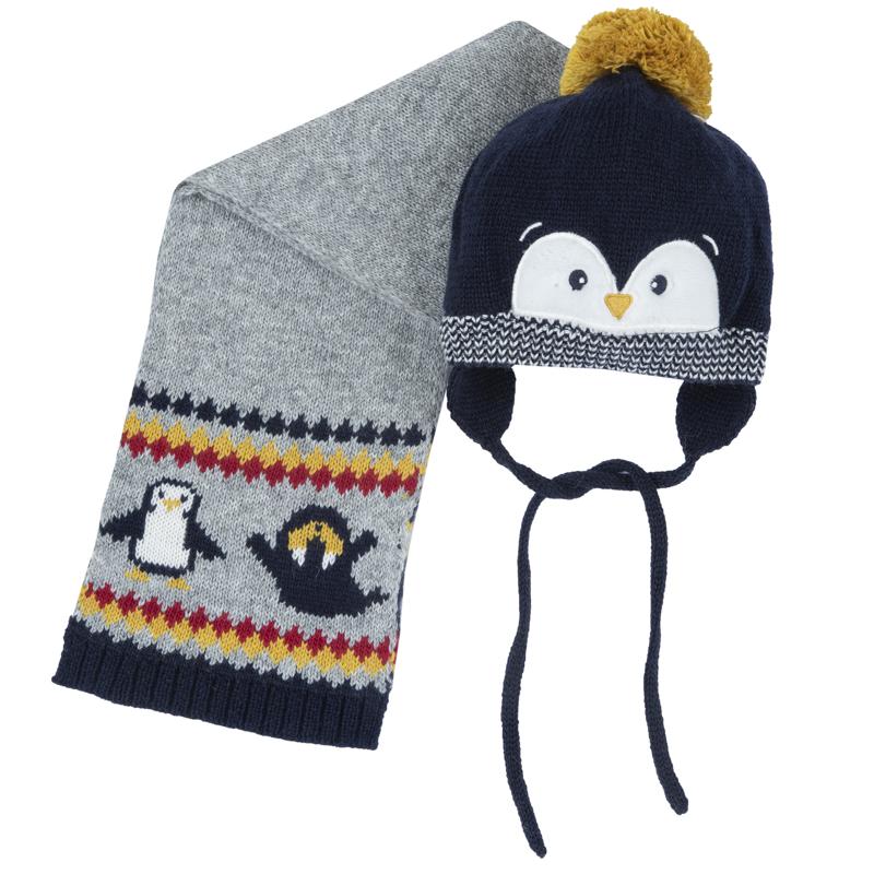 SET 2: HAT + SCARF - DARK BLUE