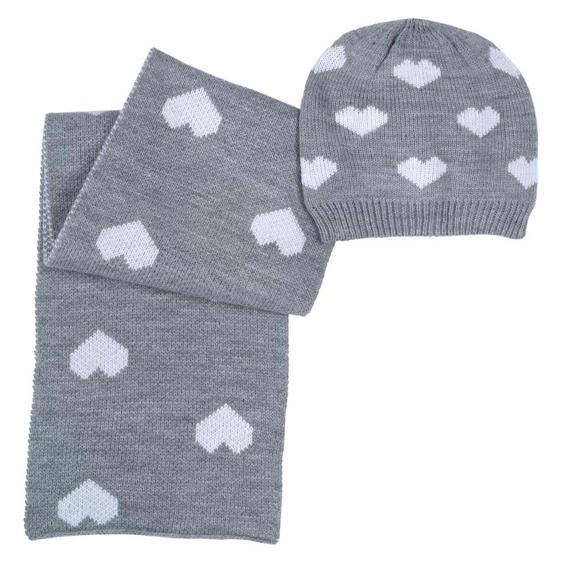 SET 2: HAT + SCARF - LIGHT GREY