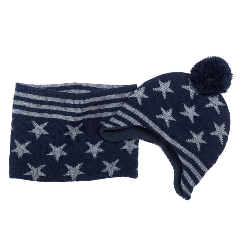 SET 2: HAT + SCARF - DARK BLUE
