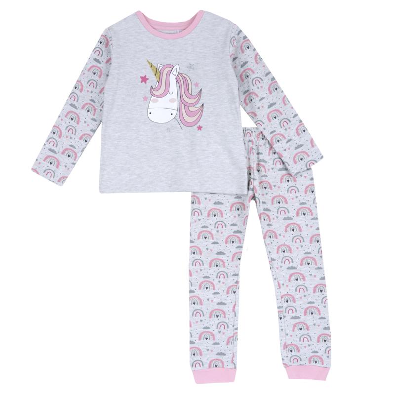PIJAMA LONG SLEEVE - GREY PRINTED