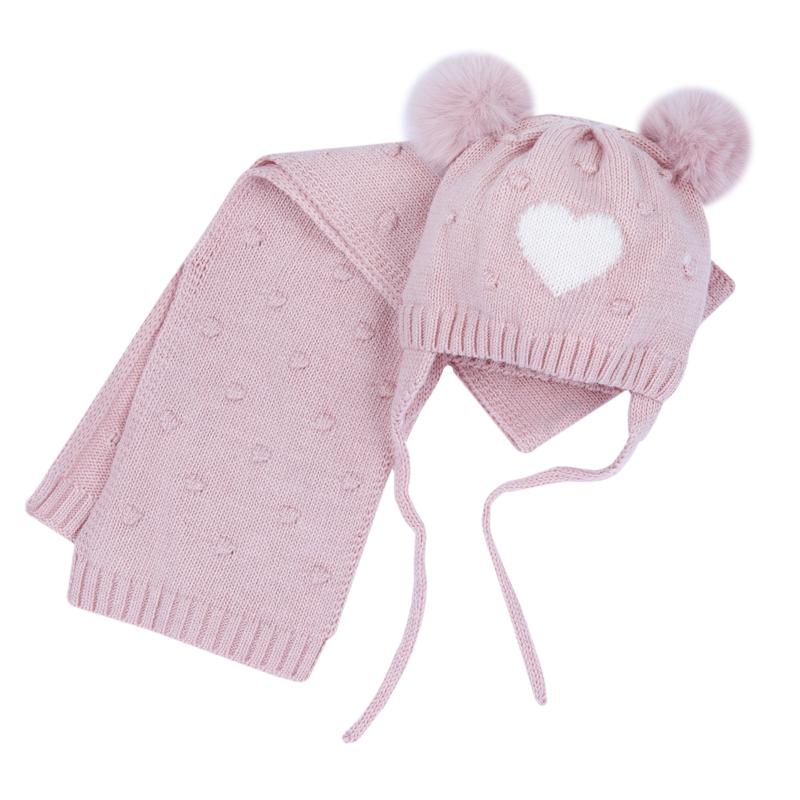 SET 2: HAT + SCARF - MEDIUM PINK