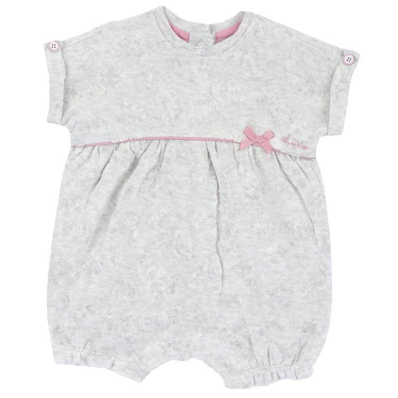 ROMPER SHORT SLEEVE - LIGHT GREY