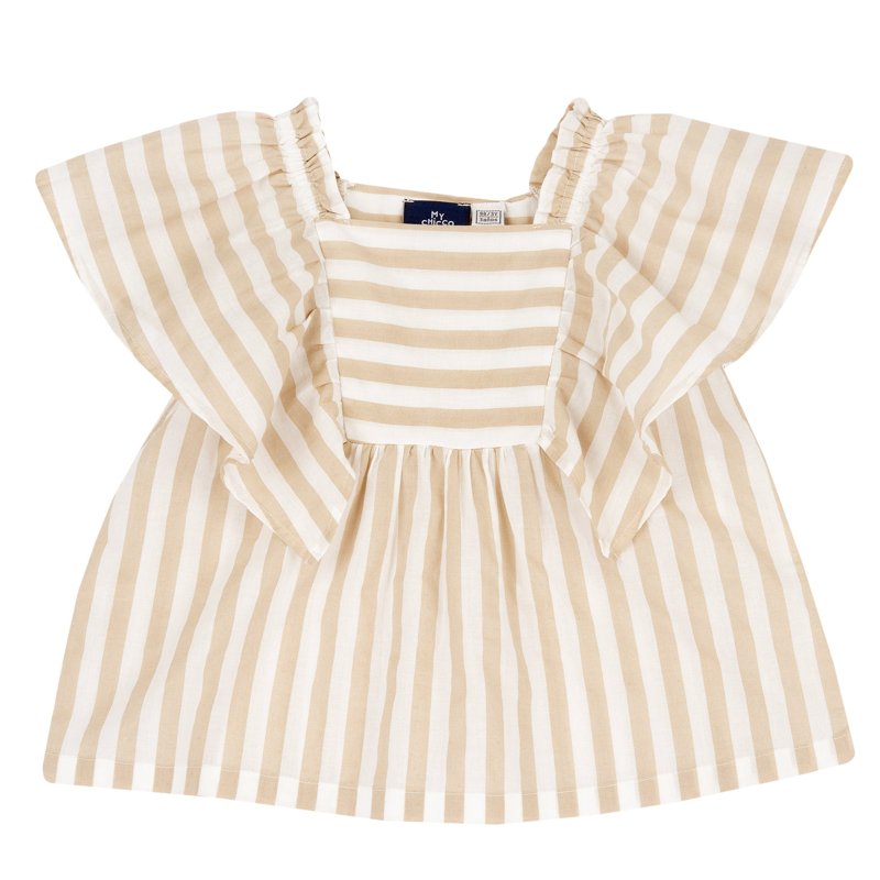 SHIRT SHORT SLEEVE - NATURAL STRIPED