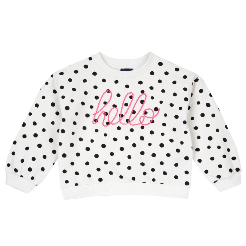 SWEATSHIRT - WHITE/BLACK