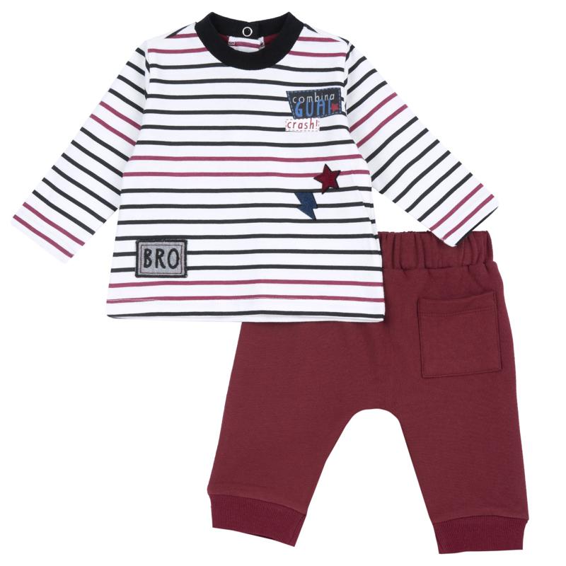 SET 2: T-SHIRT LONG SLEEVE + PANTS - PINK