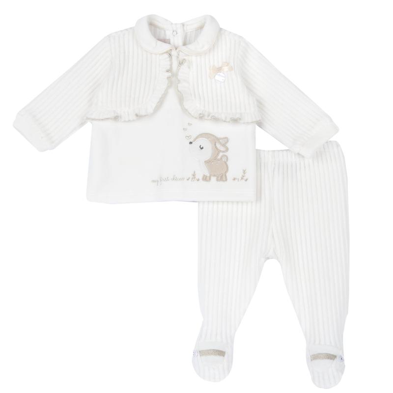 SET 2: BABY SWEATER + LEGGINGS - NATURAL