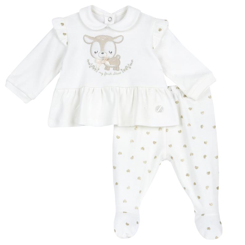SET 2: BABY SWEATER + LEGGINGS - NATURAL
