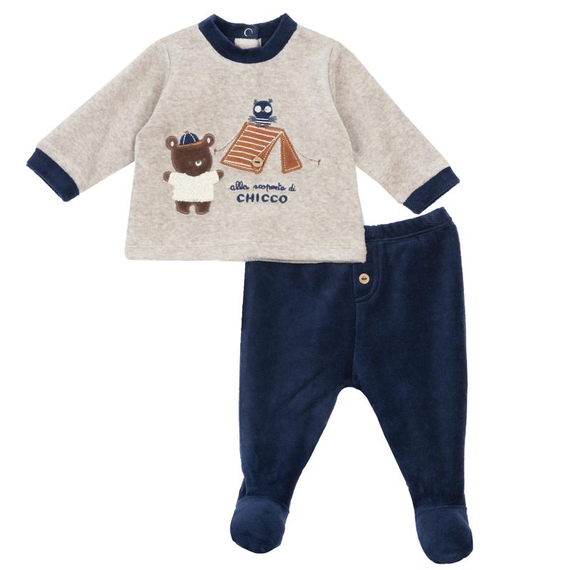 SET 2: BABY SWEATER + LEGGINGS - DARK BLUE