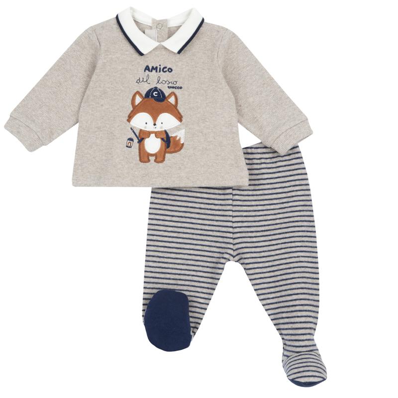 SET 2: BABY SWEATER + LEGGINGS - MEDIUM NATURAL