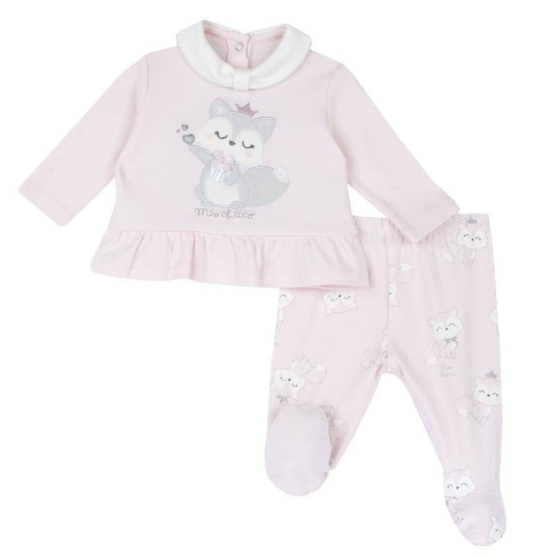 SET 2: BABY SWEATER + LEGGINGS - LIGHT PINK