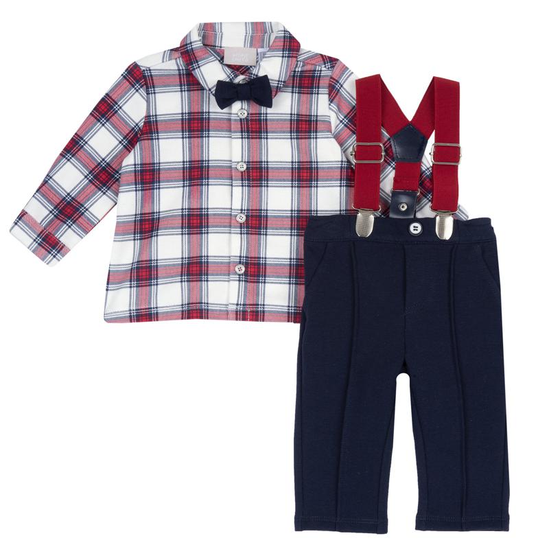 SET 2: T-SHIRT LONG SLEEVE + PANTS - MEDIUM BLUE