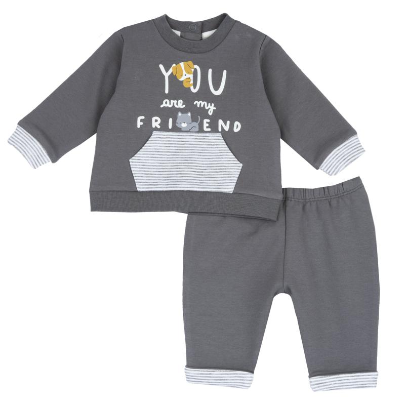 SET 2: SWEATSHIRT + PANTS - MEDIUM GREY