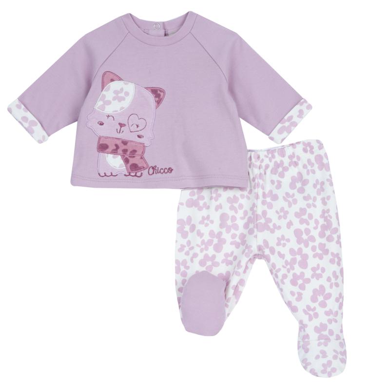 SET 2: BABY SWEATER + LEGGINGS - LIGHT PINK