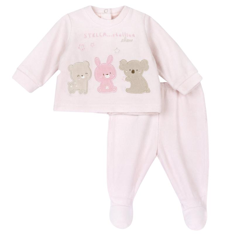 SET 2: BABY SWEATER + LEGGINGS - LIGHT PINK