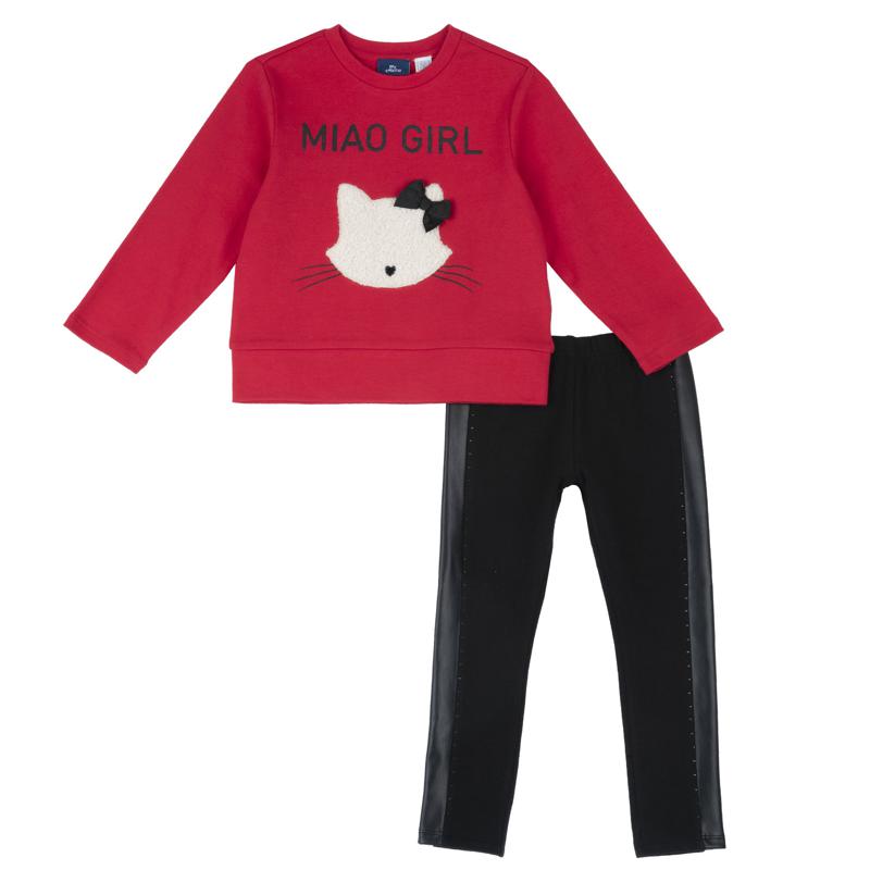 SET 2: SWEATSHIRT + LEGGINGS - MEDIUM RED