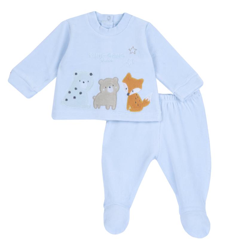 SET 2: BABY SWEATER + LEGGINGS - LIGHT BLUE