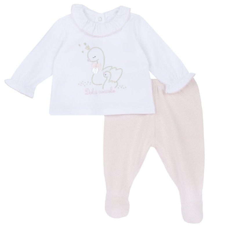 SET 2: BABY SWEATER + LEGGINGS - LIGHT PINK