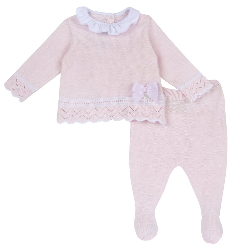SET 2: BABY SWEATER + LEGGINGS - LIGHT PINK