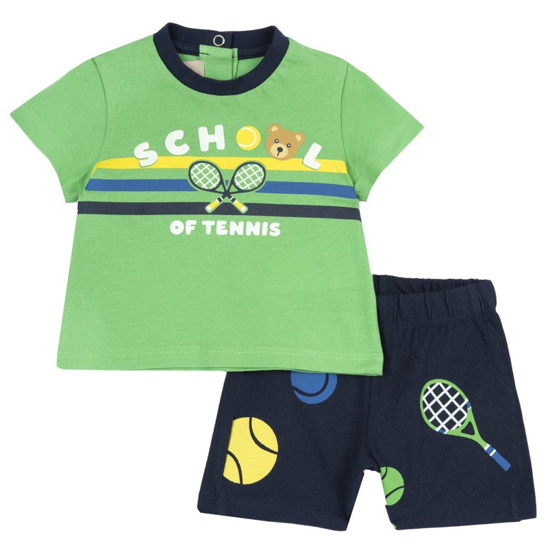 SET 2: T-SHIRT SHORT SLEEVE + SHORTS - DARK BLUE