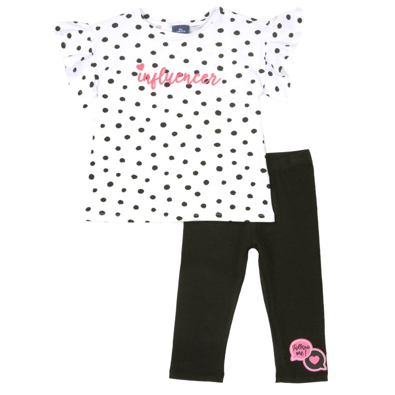 SET 2: T-SHIRT SHORT SLEEVE + LEGGINGS - BLACK