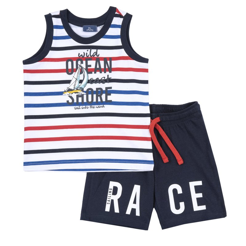 SET 2: TANK TOP + SHORTS - DARK BLUE