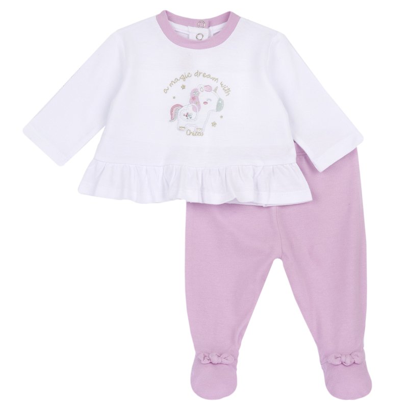 SET 2: BABY SWEATER + LEGGINGS - MEDIUM PINK