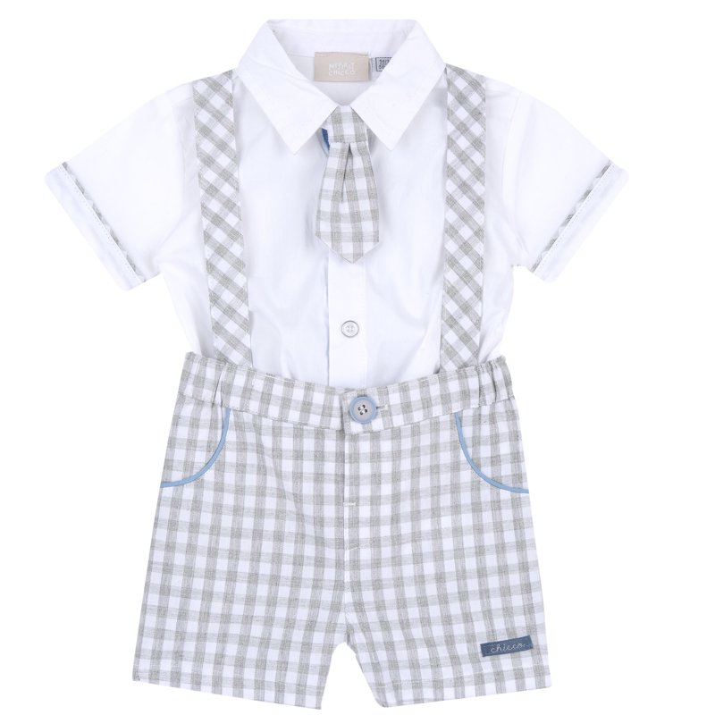 SET 2: SHIRT SHORT SLEEVE + SHORTS - MEDIUM GREY