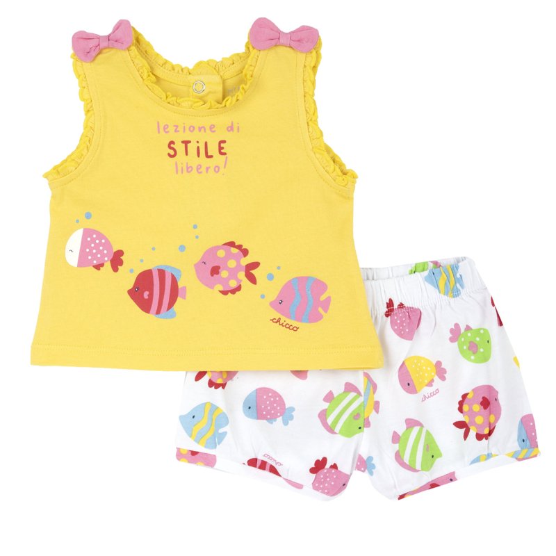 SET 2: TANK TOP + SHORTS - MEDIUM YELLOW