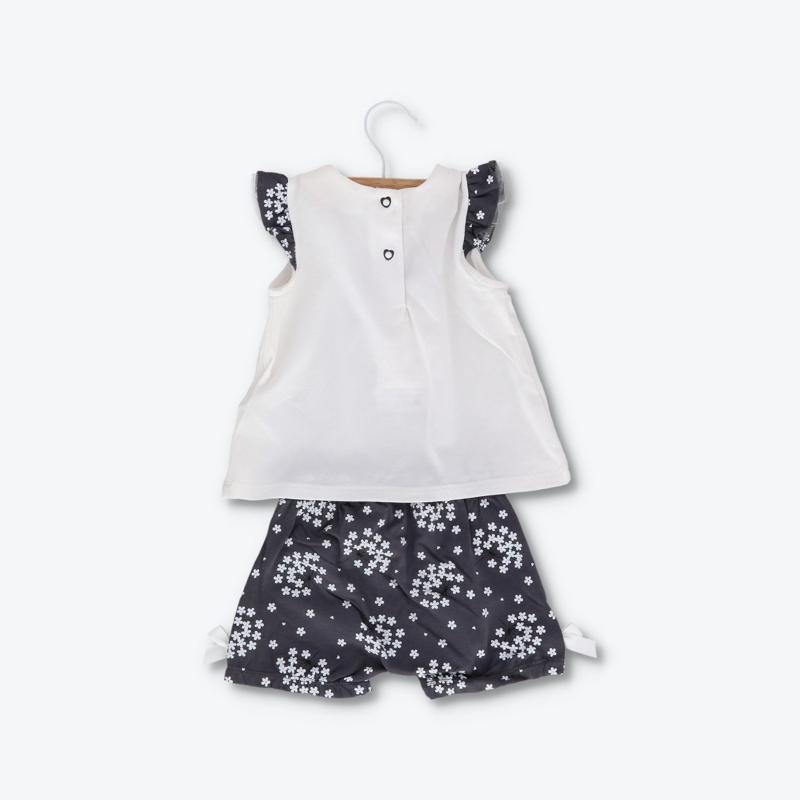 SET 2: TANK TOP + SHORTS - GREY PRINTED