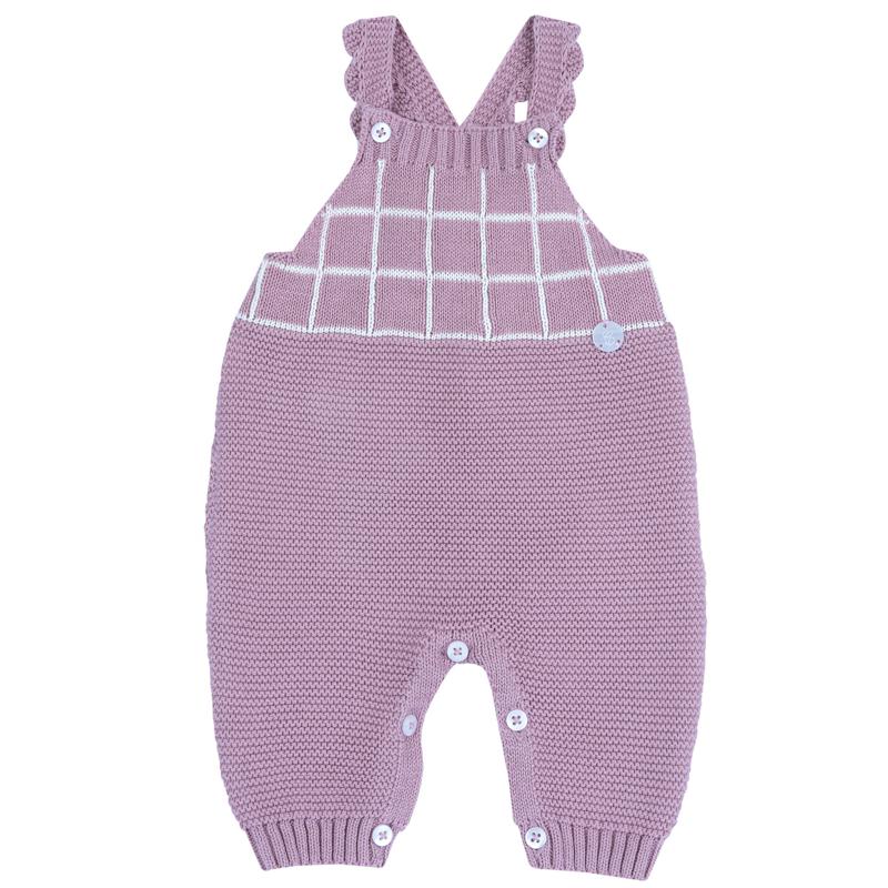 LONG DUNGAREES - MEDIUM PINK