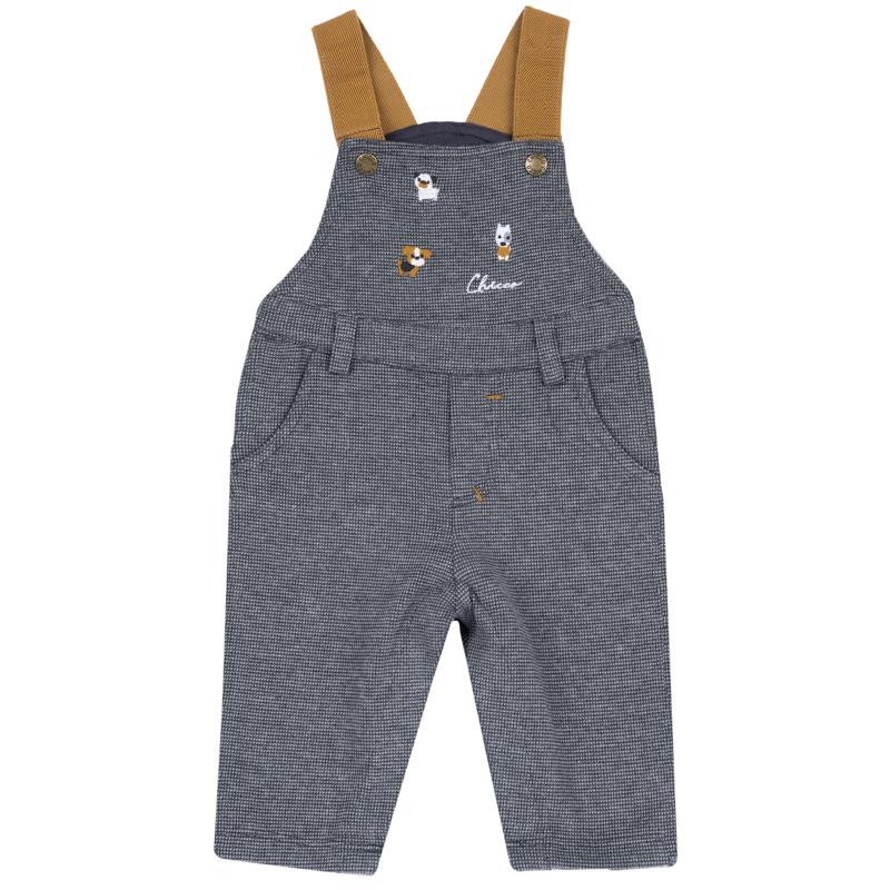 LONG DUNGAREES - DARK GREY