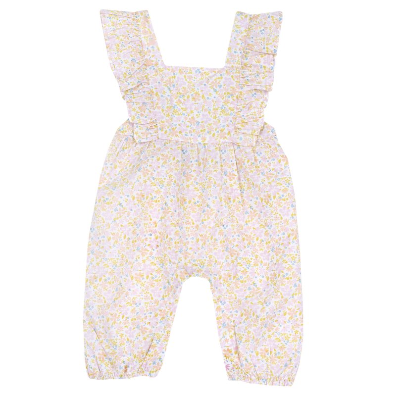 LONG DUNGAREES - PINK PRINTED