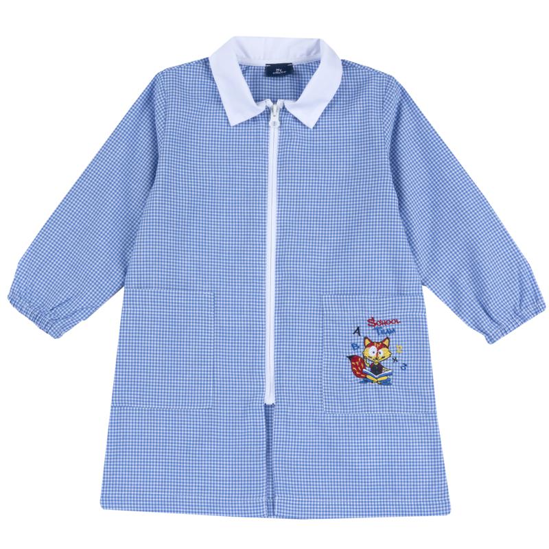 KINDERGARDEN APRON - LIGHT BLUE STRIPED