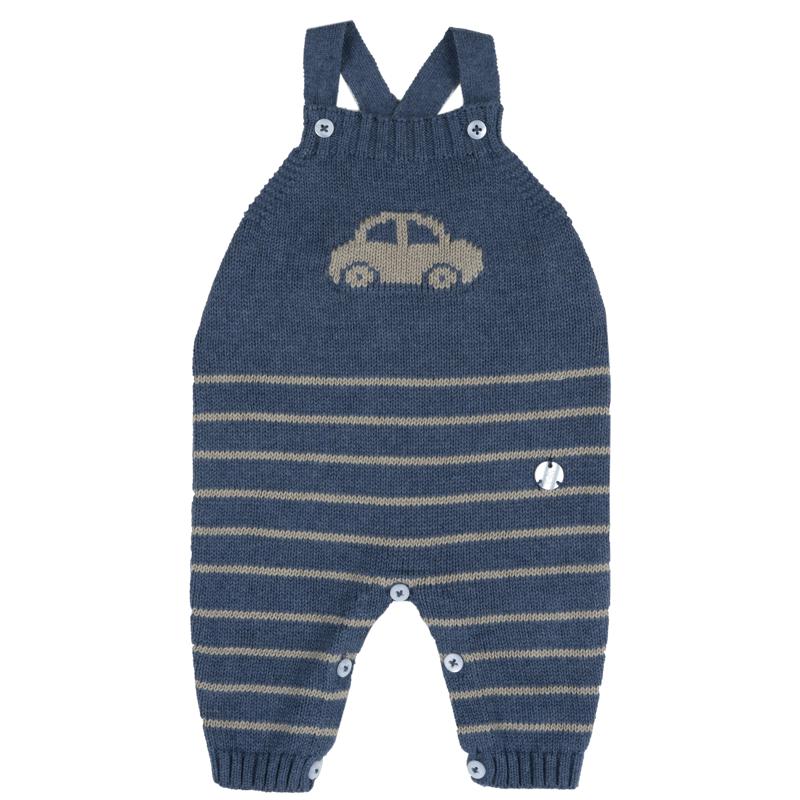LONG DUNGAREES - MEDIUM BLUE