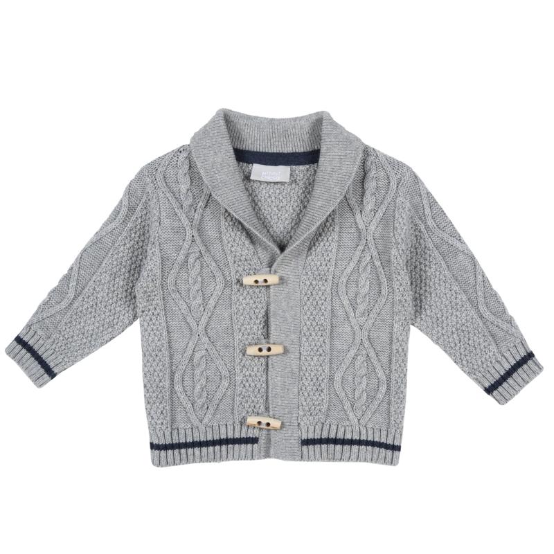 CARDIGAN - MEDIUM GREY