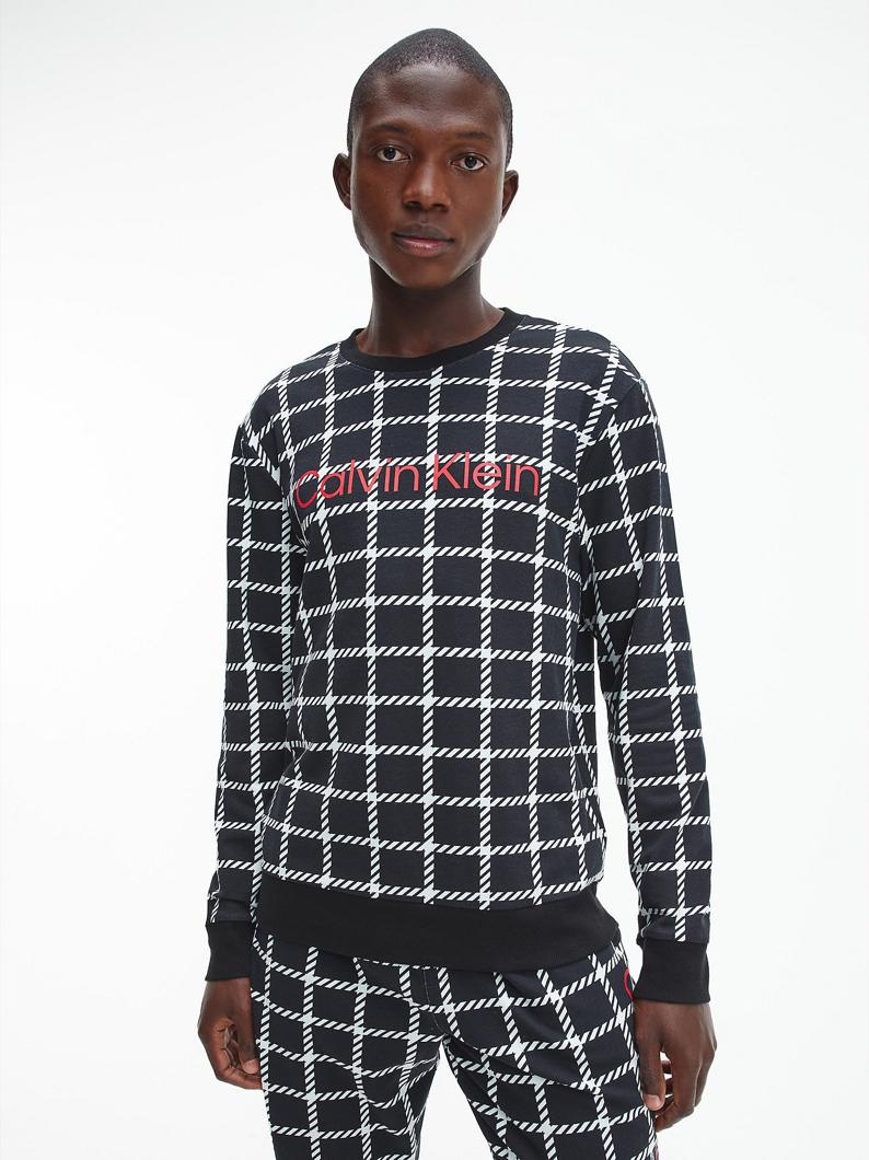 SWEATSHIRT - BLACK QUADRI