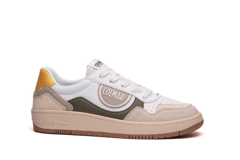 SNEAKERS - WHITE/MILITARY GREEN/OCHRE