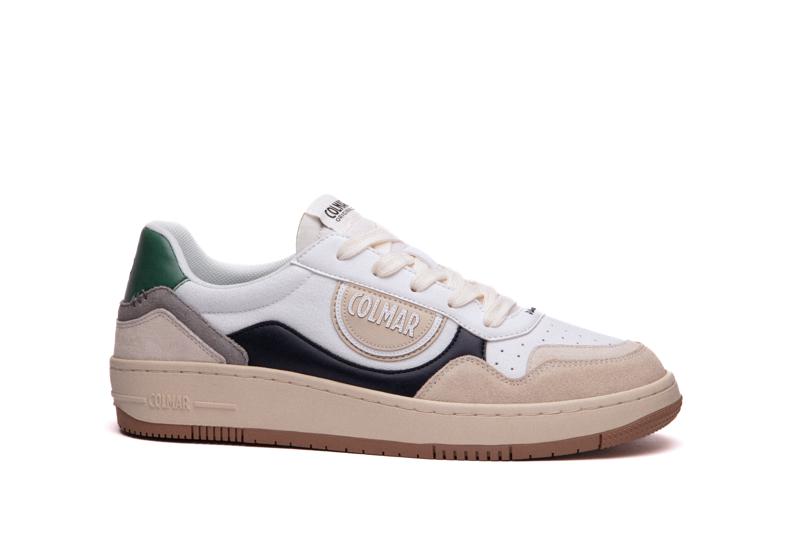 SNEAKERS - WHITE/NAVY/BOTTLE GREEN