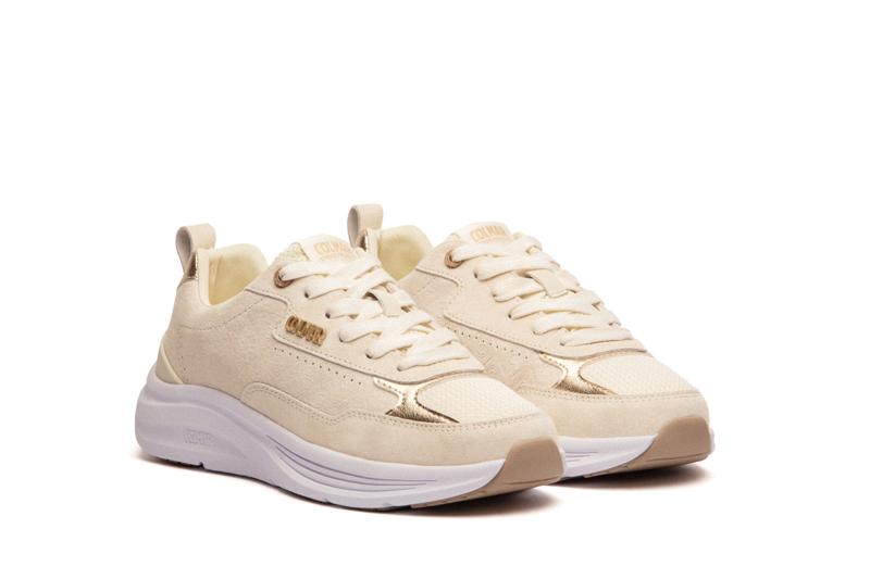 SNEAKERS - OFF WHITE/LT GOLD