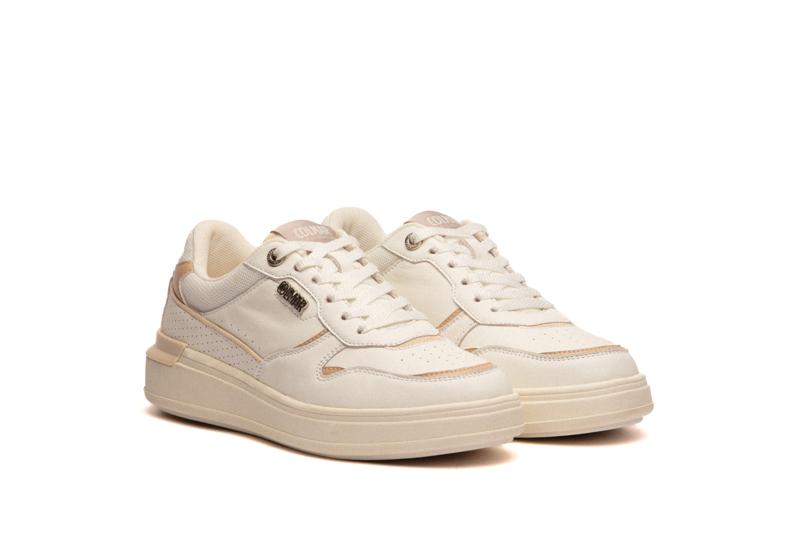 SNEAKERS - WHITE/LILAC GRAY/BEIGE