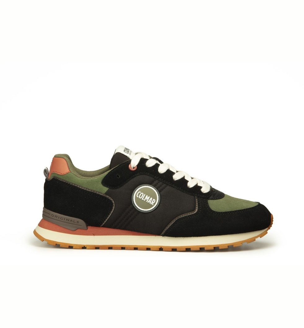 SNEAKERS - BLACK-MILITARY GREEN-BRICK ORANGE