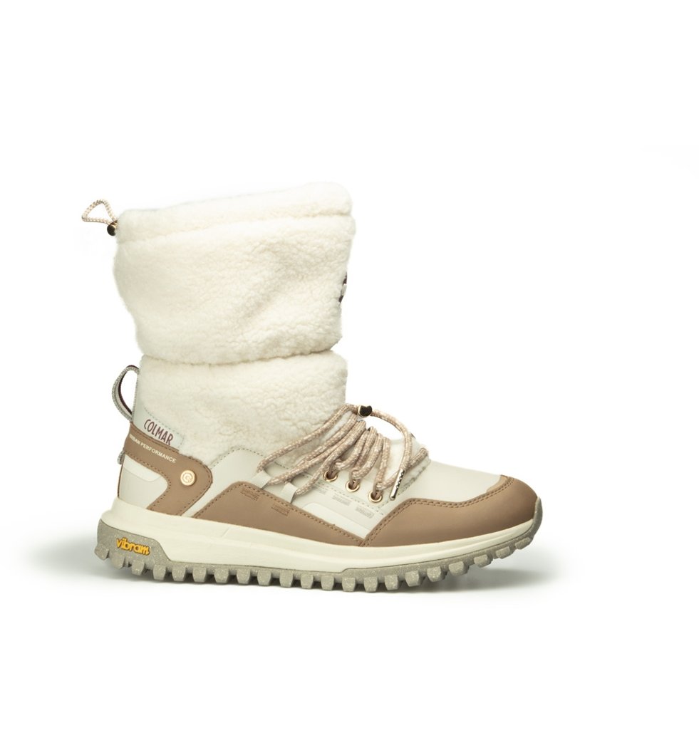 ANKLE BOOTS - TAN BROWN-OFF WHITE