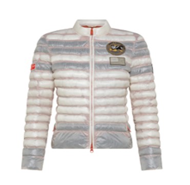 DOWN JACKET - FUXIA/BLU PORCELLANA