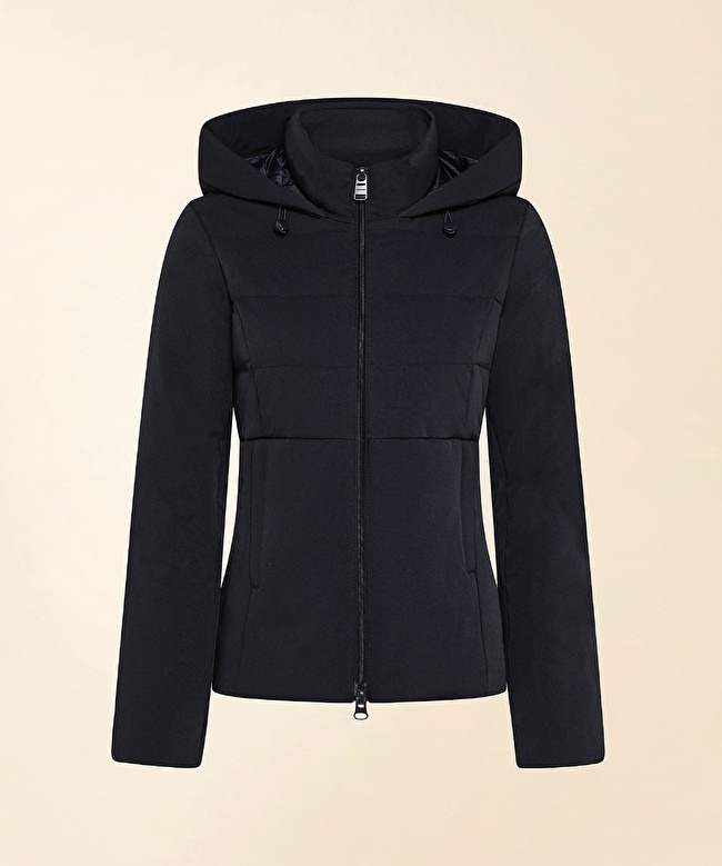 DOWN JACKET SHORT - BLU GRAFITE