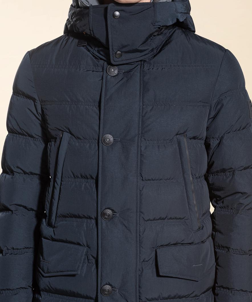 DOWN JACKET SHORT - BLU GRAFITE