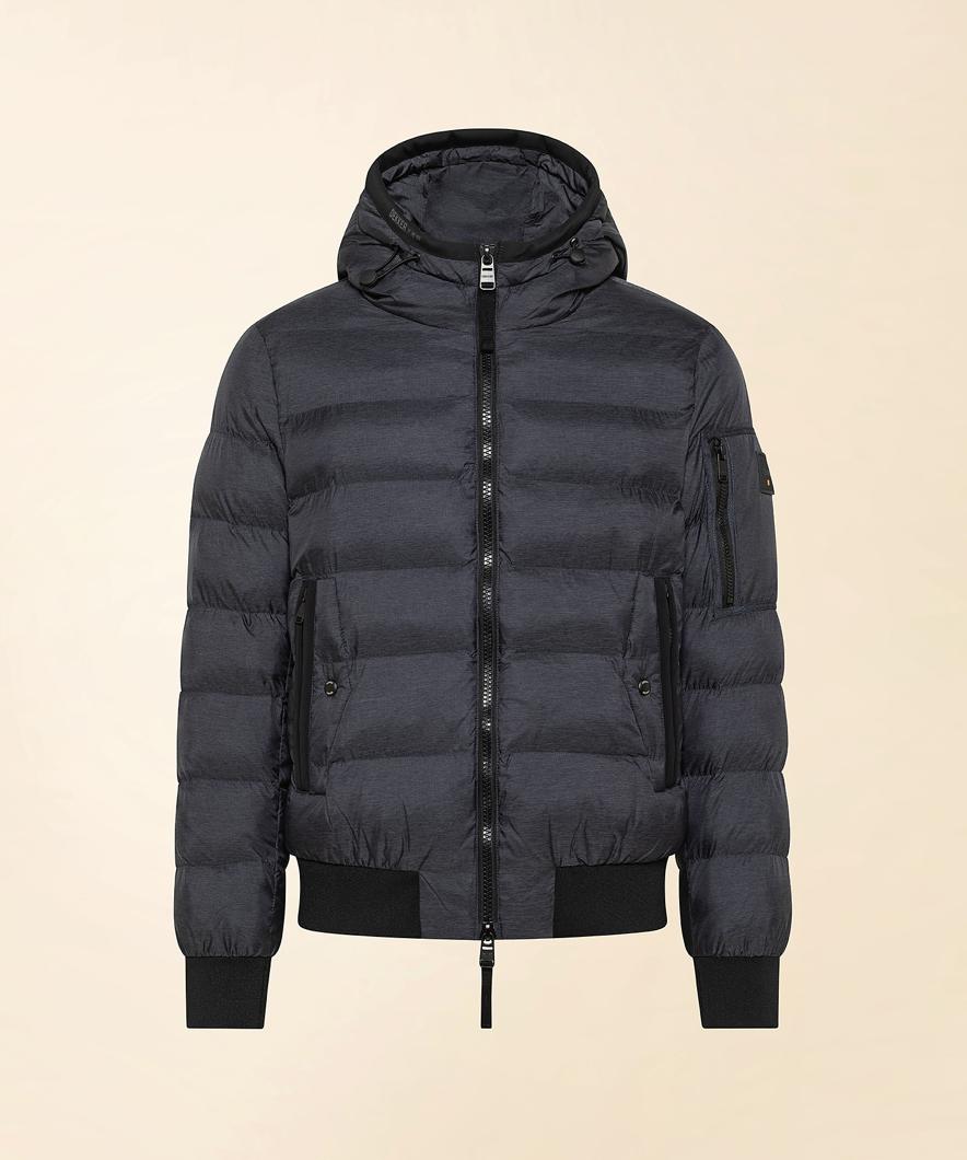 DOWN JACKET SHORT - BLU GRAFITE