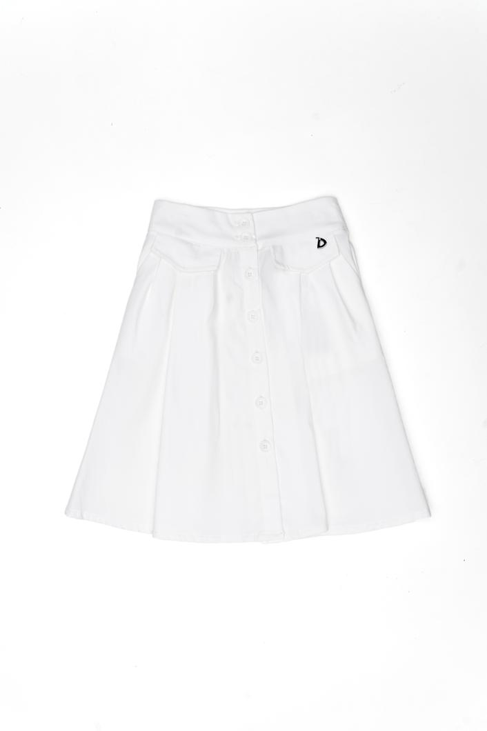 SKIRT - WHITE WOOL
