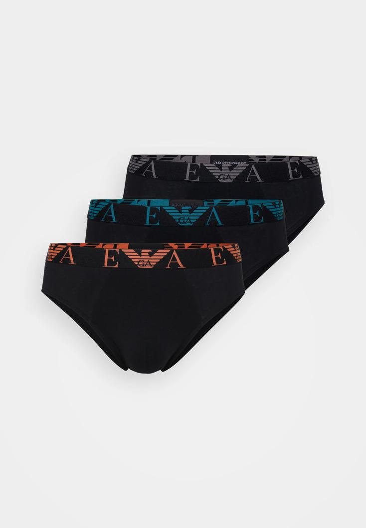 BRIEFS 3 PACK - BLACK/BLACK/BLACK