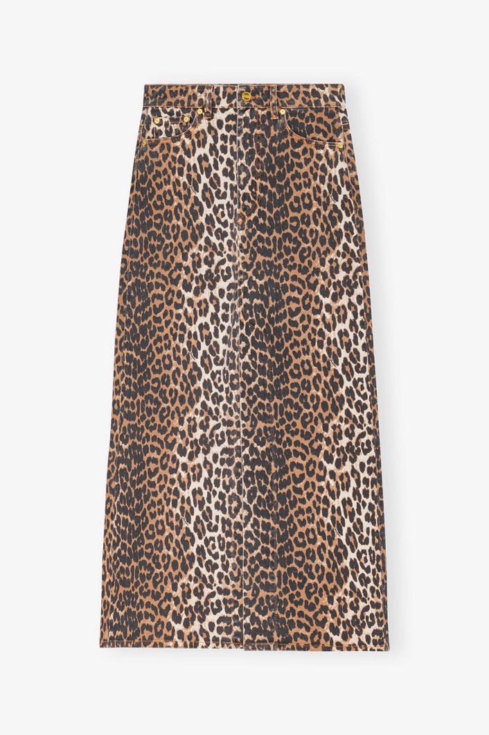 JEANS SKIRT - LEOPARD