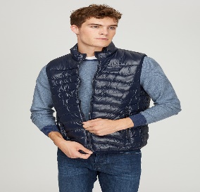DOWN VEST - NAVY BLUE
